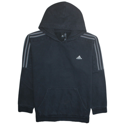 Adidas Men's Black Pullover Hoodie L Regular Fit Sports Fleece