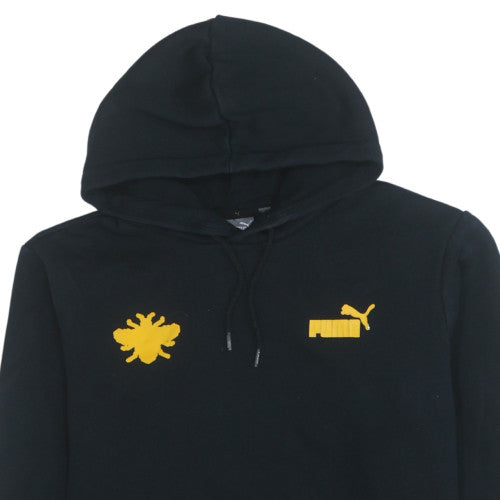 Puma Men’s Black Embroidered Bee Logo Pullover Hoodie Size M
