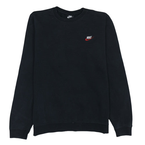 Nike Men's Black Pullover Sweatshirt M Logo Sports Fleece