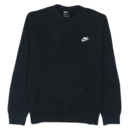 Nike Men's Black Crew Neck Pullover Sweatshirt Medium Fleece