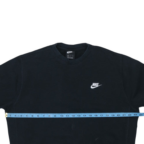 Nike Men's Black Crew Neck Pullover Sweatshirt Medium Fleece