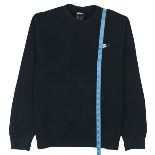 Nike Men's Black Crew Neck Pullover Sweatshirt Medium Fleece