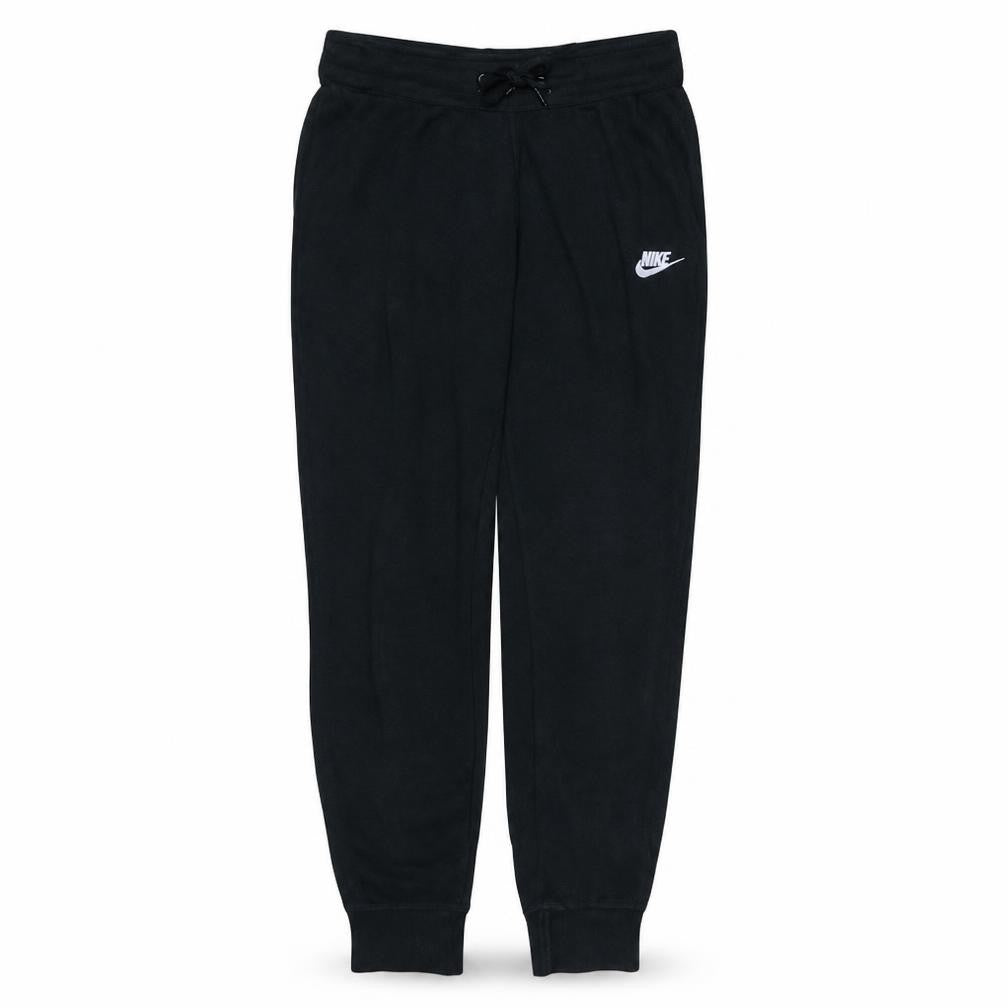 Front view of Nike Men's Black Fleece Jogger Trousers, size S, Regular Fit