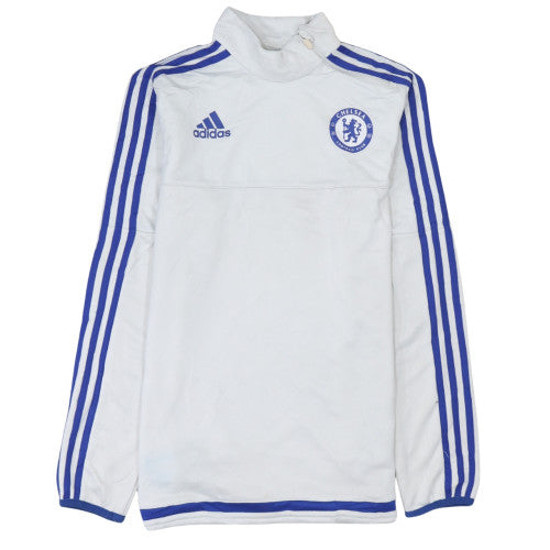 Adidas Men’s White Chelsea FC 1/4 Zip Training Sweatshirt S