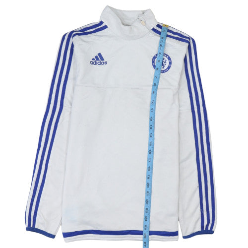 Adidas Men’s White Chelsea FC 1/4 Zip Training Sweatshirt S