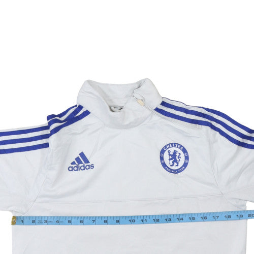Adidas Men’s White Chelsea FC 1/4 Zip Training Sweatshirt S