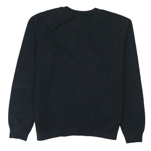 Nike Womens Black Medium Pullover Sweatshirt Crew Neck Logo Fleece
