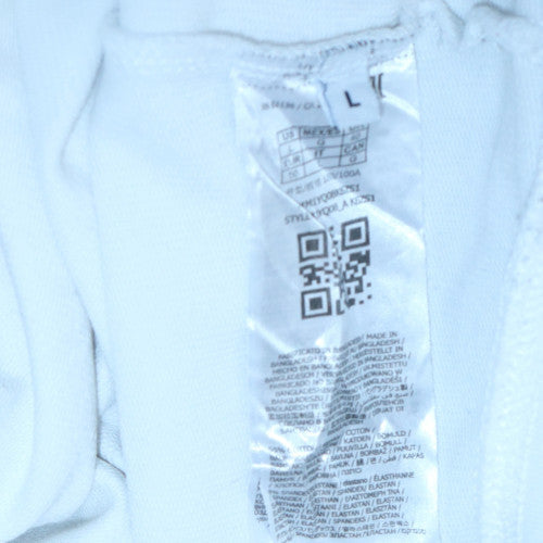 Guess Men's White Slim Fit Logo Pullover Sweatshirt L