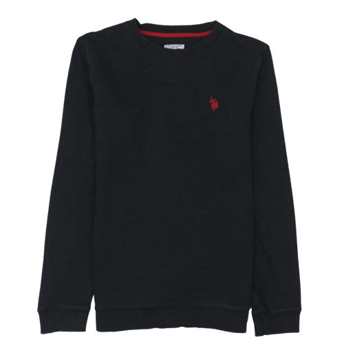 U.S. Polo Assn. Boys Black Pullover Sweatshirt 14-15 Years Regular Fit
