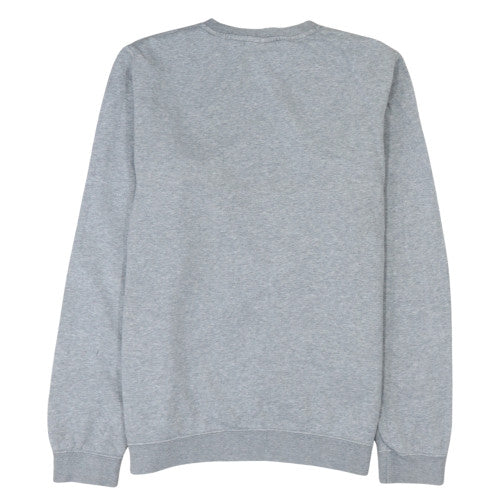 Nike Men Grey Crew Neck Regular Fit Fleece Sweatshirt M