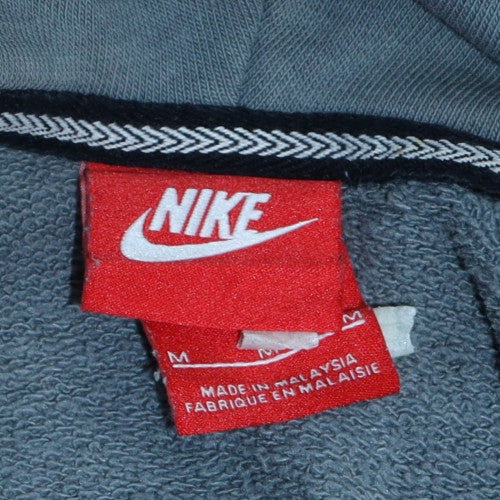 Nike Women Blue Full Zip Hoodie Medium Cotton Blend