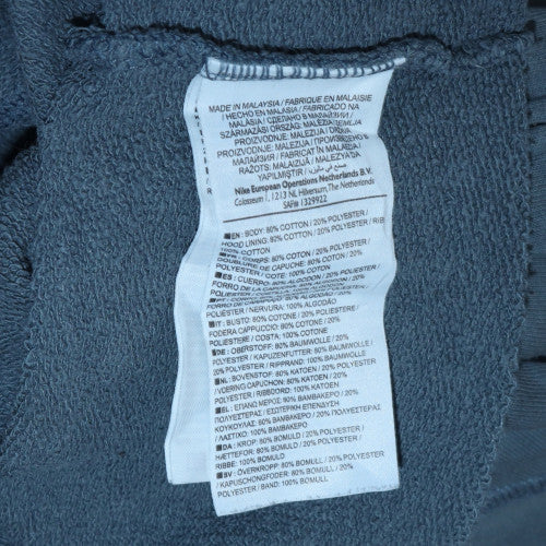 Nike Women Blue Full Zip Hoodie Medium Cotton Blend