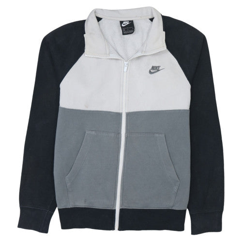Nike Men's Grey Full Zip Fleece Sweatshirt Size S