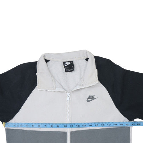 Nike Men's Grey Full Zip Fleece Sweatshirt Size S