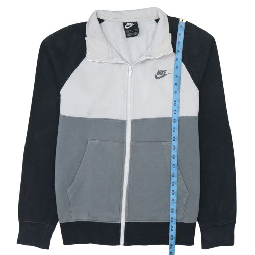 Nike Men's Grey Full Zip Fleece Sweatshirt Size S