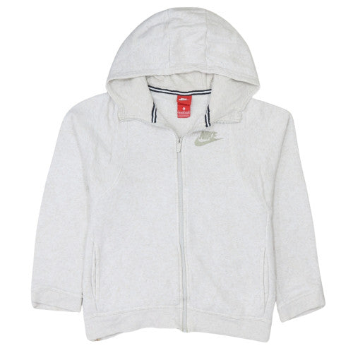 Nike Boys Grey Full Zip Hoodie Size 13-15 Years Fleece Sweatshirt