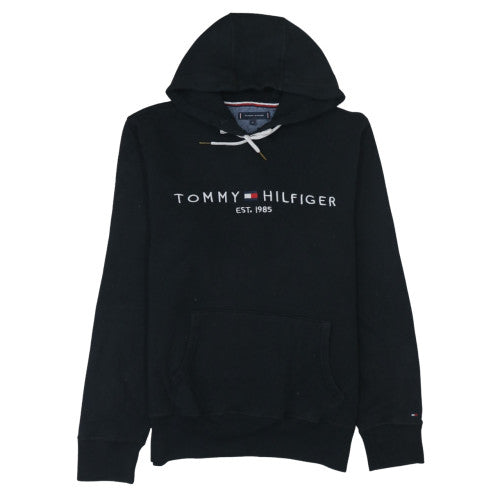 Tommy Hilfiger Mens Black XL Pullover Hoodie with Logo Design