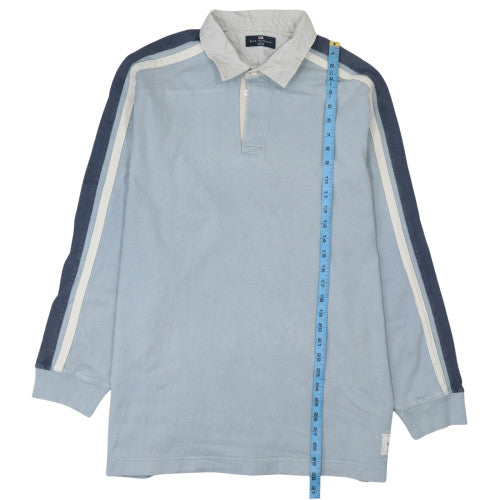 Marks and Spencer Blue Harbour Men's Blue XL Collared Pullover Sweatshirt