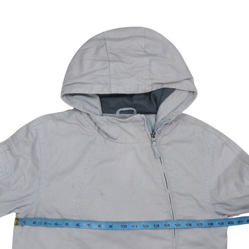 Mousqueton Women's Grey Cotton Hooded Anorak Jacket Size 10