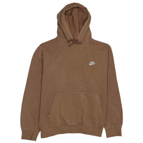 Nike Men's Brown Pullover Hoodie L Regular Fit Fleece