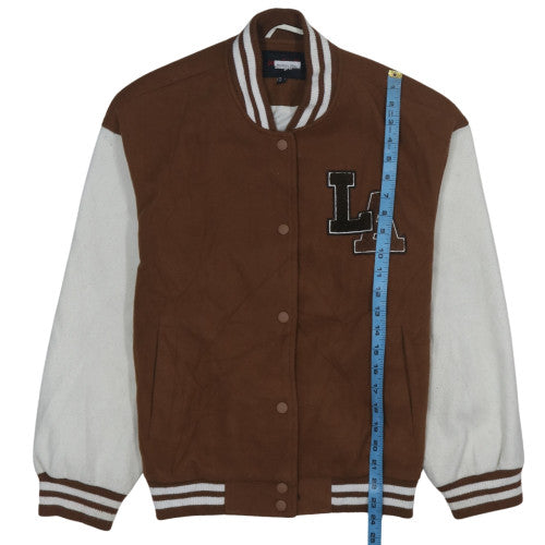 Jennyfer Women's Brown Varsity Jacket Size S LA College Style