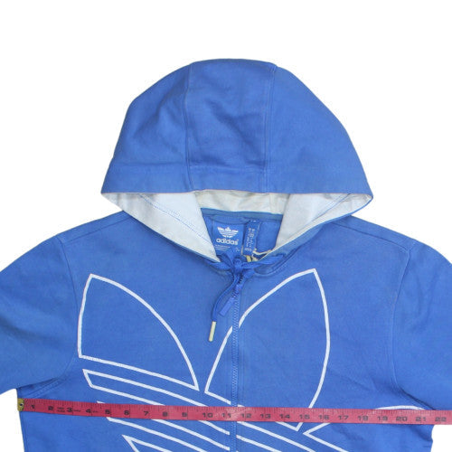 Adidas Mens Blue Full Zip Hoodie M Hooded Sweatshirt