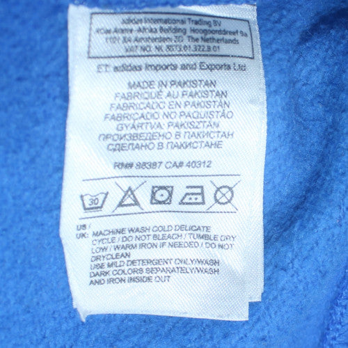 Adidas Mens Blue Full Zip Hoodie M Hooded Sweatshirt