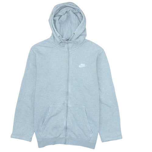 Nike Men's Grey Full Zip Hoodie M Regular Fit Fleece Sweatshirt