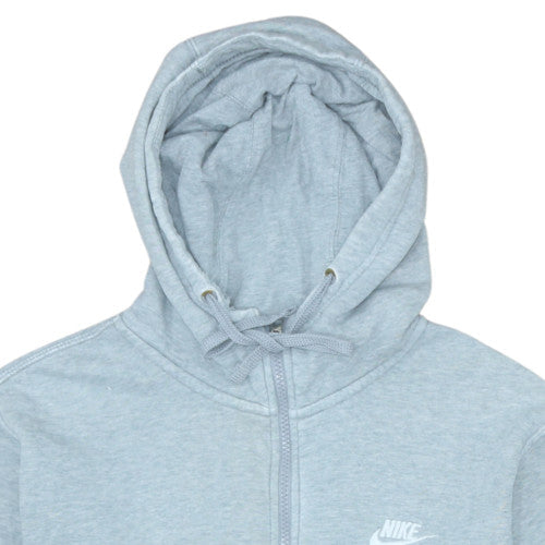 Nike Men's Grey Full Zip Hoodie M Regular Fit Fleece Sweatshirt