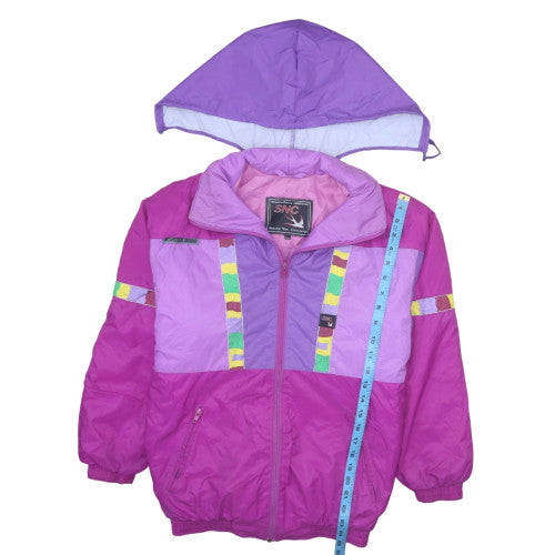 SNC Girls Pink Colourblock Hooded Puffer Ski Jacket 14 Years Winter Coat