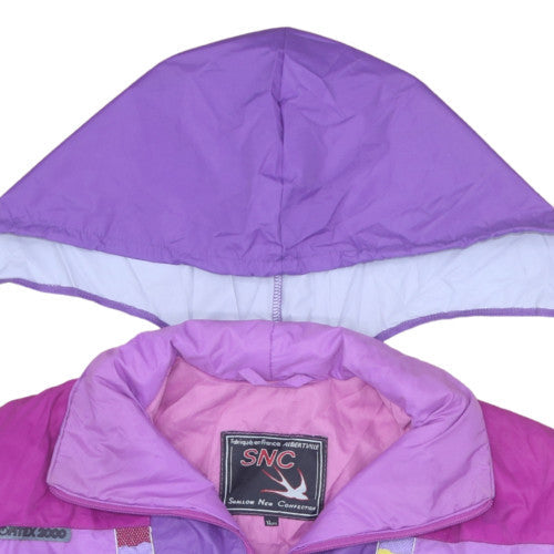 SNC Girls Pink Colourblock Hooded Puffer Ski Jacket 14 Years Winter Coat