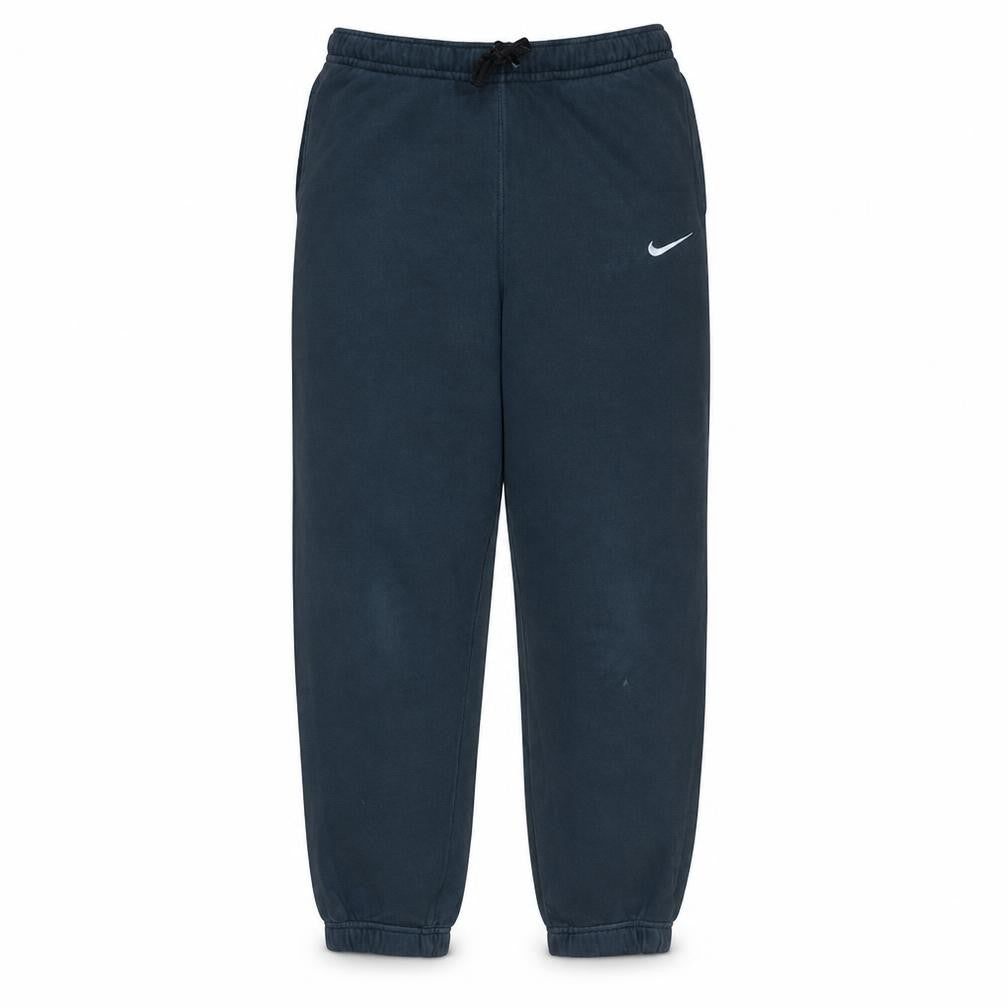 Front view of Nike Men's Blue Fleece Jogger Sweatpants, size S, Drawstring Tapered Fit