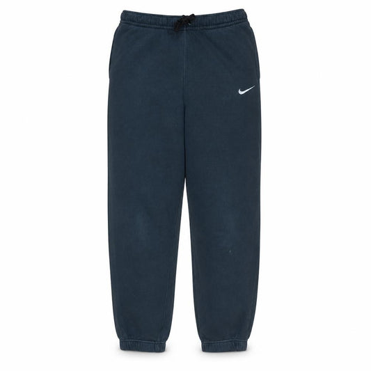 Front view of Nike Men's Blue Fleece Jogger Sweatpants, size S, Drawstring Tapered Fit
