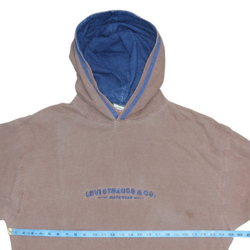 Levi's Men's Brown Pullover Hoodie XL Vintage Logo Cotton Sweatshirt