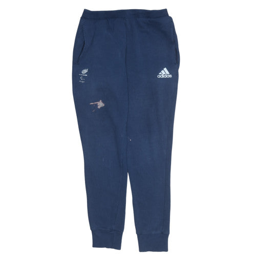 Adidas Women's Navy Blue Jogger Sweatpants Size 12 Cotton Blend