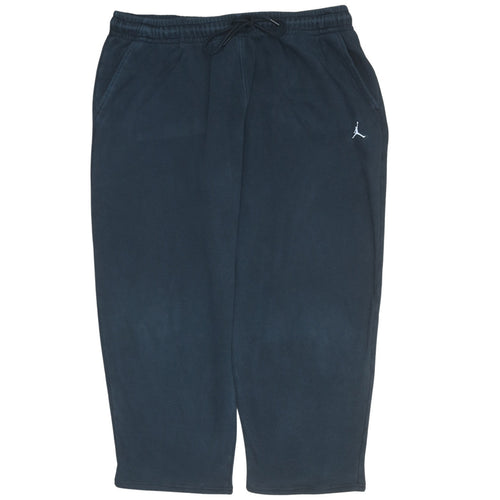 Jordan Men's Black 2XL Fleece Sweatpants with Drawstring Waist