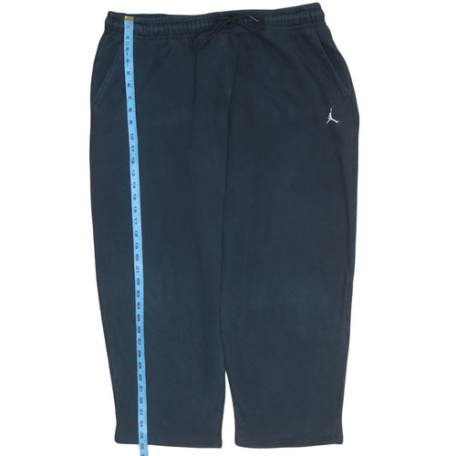 Jordan Men's Black 2XL Fleece Sweatpants with Drawstring Waist