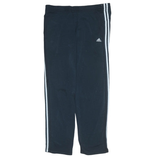 Adidas Men Black S Track Pants Fleece Regular Fit Side Stripe