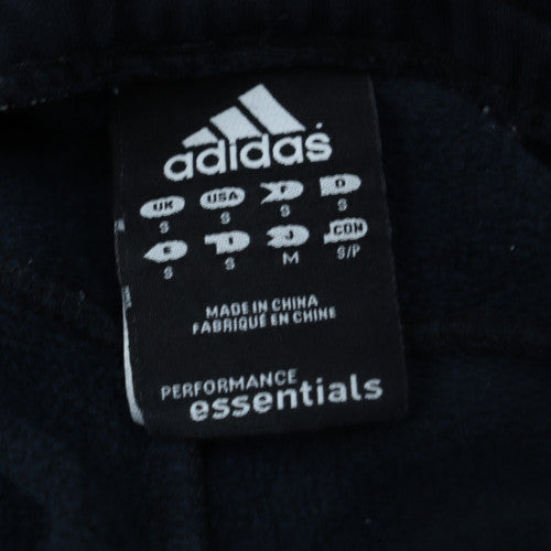 Adidas Men Black S Track Pants Fleece Regular Fit Side Stripe