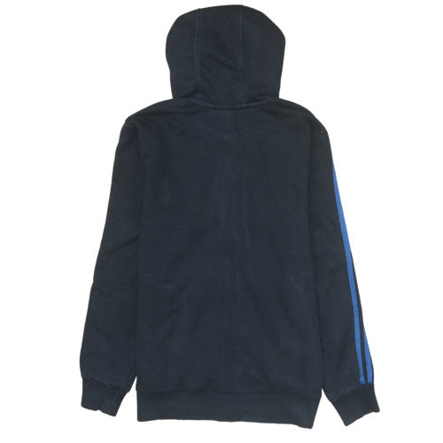 Adidas Men's Black & Blue Full Zip Hoodie Small Classic Style