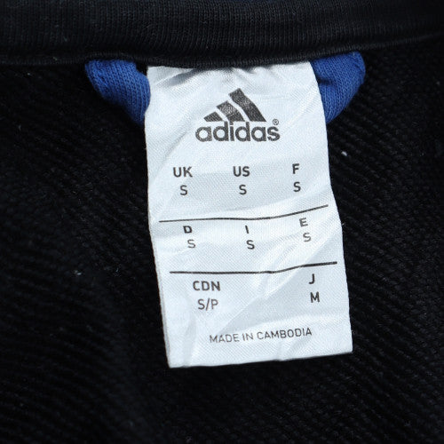 Adidas Men's Black & Blue Full Zip Hoodie Small Classic Style