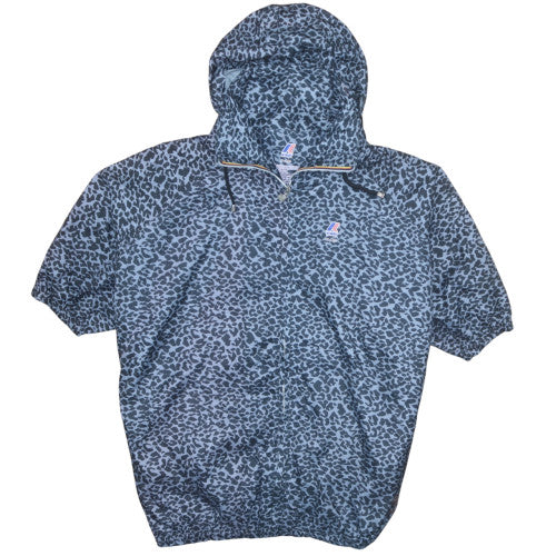 K-Way x Maje Women’s Blue Animal Print Hooded Windbreaker Jacket S