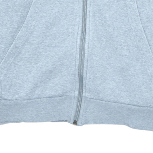 Adidas Boys Grey Full Zip Hoodie 13-14 Years L Logo Sportswear