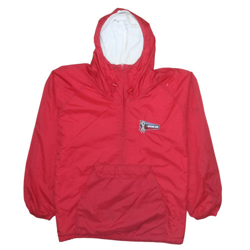 Tri-Mountain Men's Red 3XL Hooded Anorak Jacket