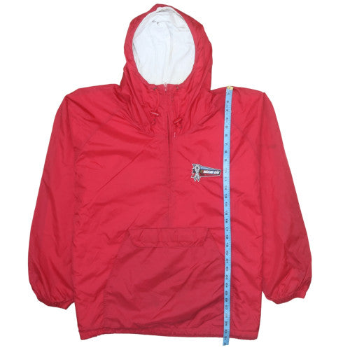 Tri-Mountain Men's Red 3XL Hooded Anorak Jacket