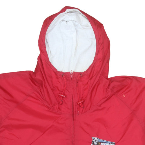 Tri-Mountain Men's Red 3XL Hooded Anorak Jacket