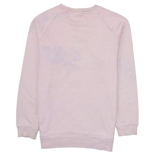 Adidas Womens Pink Crew Neck Logo Pullover Sweatshirt Size 10