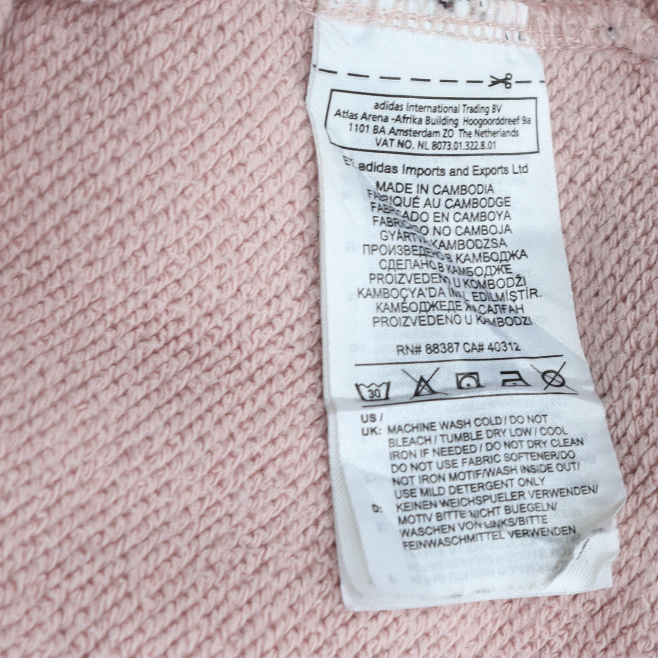 Adidas Womens Pink Crew Neck Logo Pullover Sweatshirt Size 10