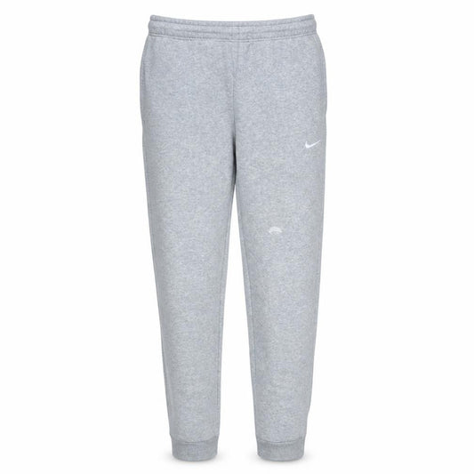 Front view of Nike Men's Grey Jogger Sweatpants M Regular Fit Fleece Activewear Trousers