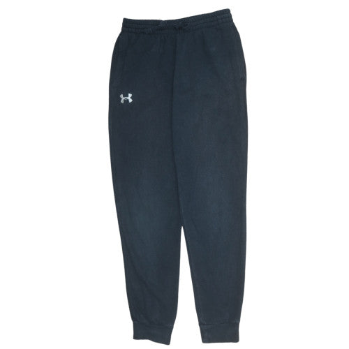Under Armour Boys Black Jogger Trousers Size 12-13 Years Fleece Activewear